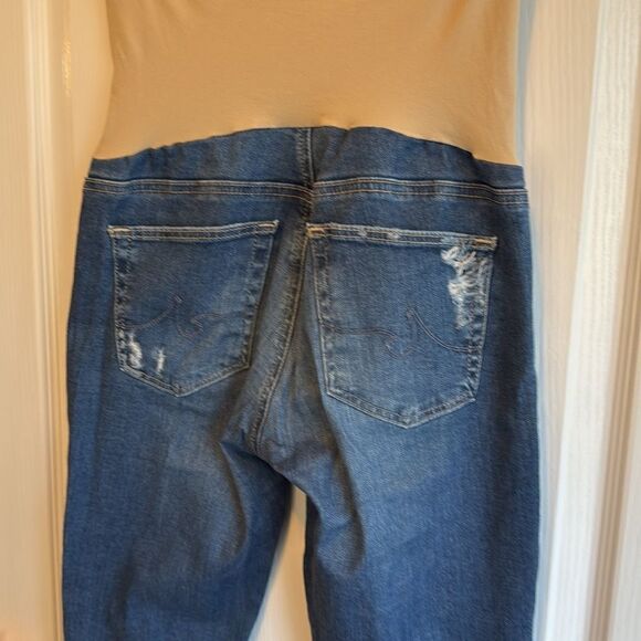 Adriano Goldschmied Maternity Distressed Jeans - 26R - Picture 5 of 6